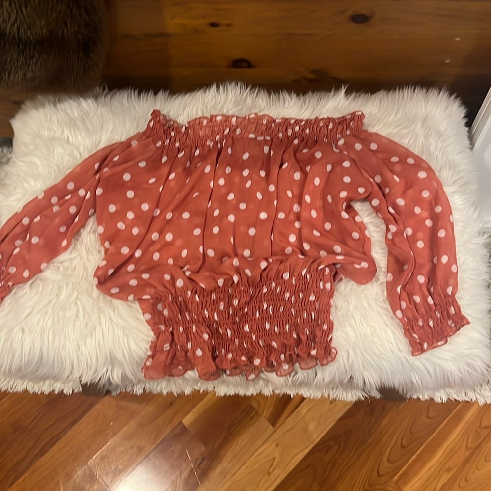 Pink Smocked Ruffled Blouse - Picture 6 of 6
